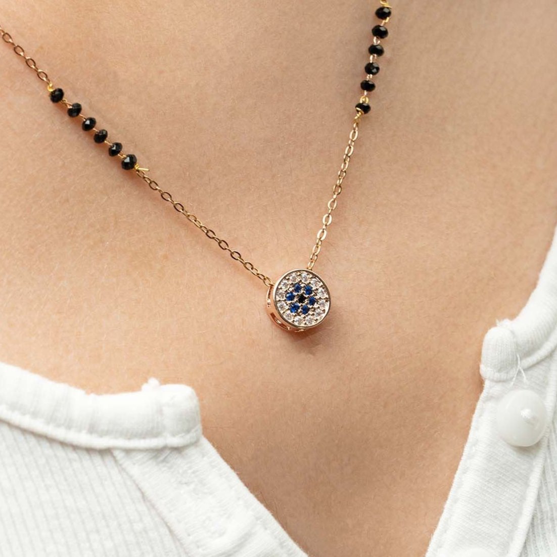 Rose Gold Evil Eye Mangalsutra