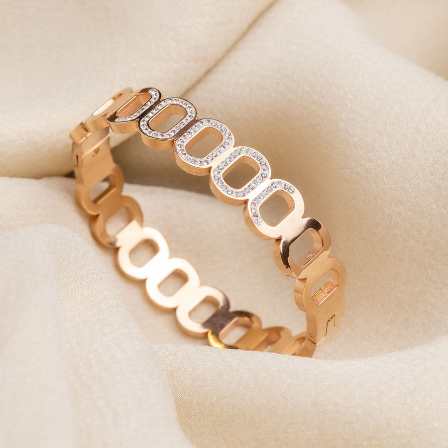 Rose Gold Diamond Reversible Bracelet