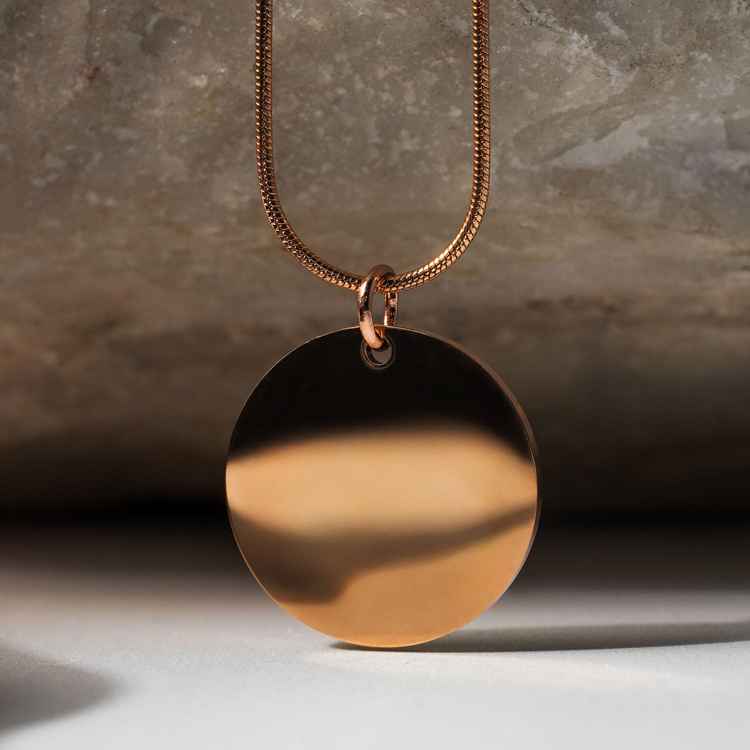 Circle Necklace Rose Gold