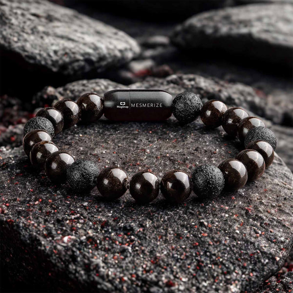 Sacred Saffordite & Garnet Natural Stone Bracelet With MagSnap 2
