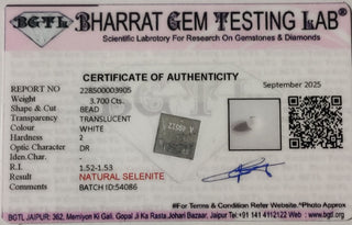 Selenite lab certificate 4