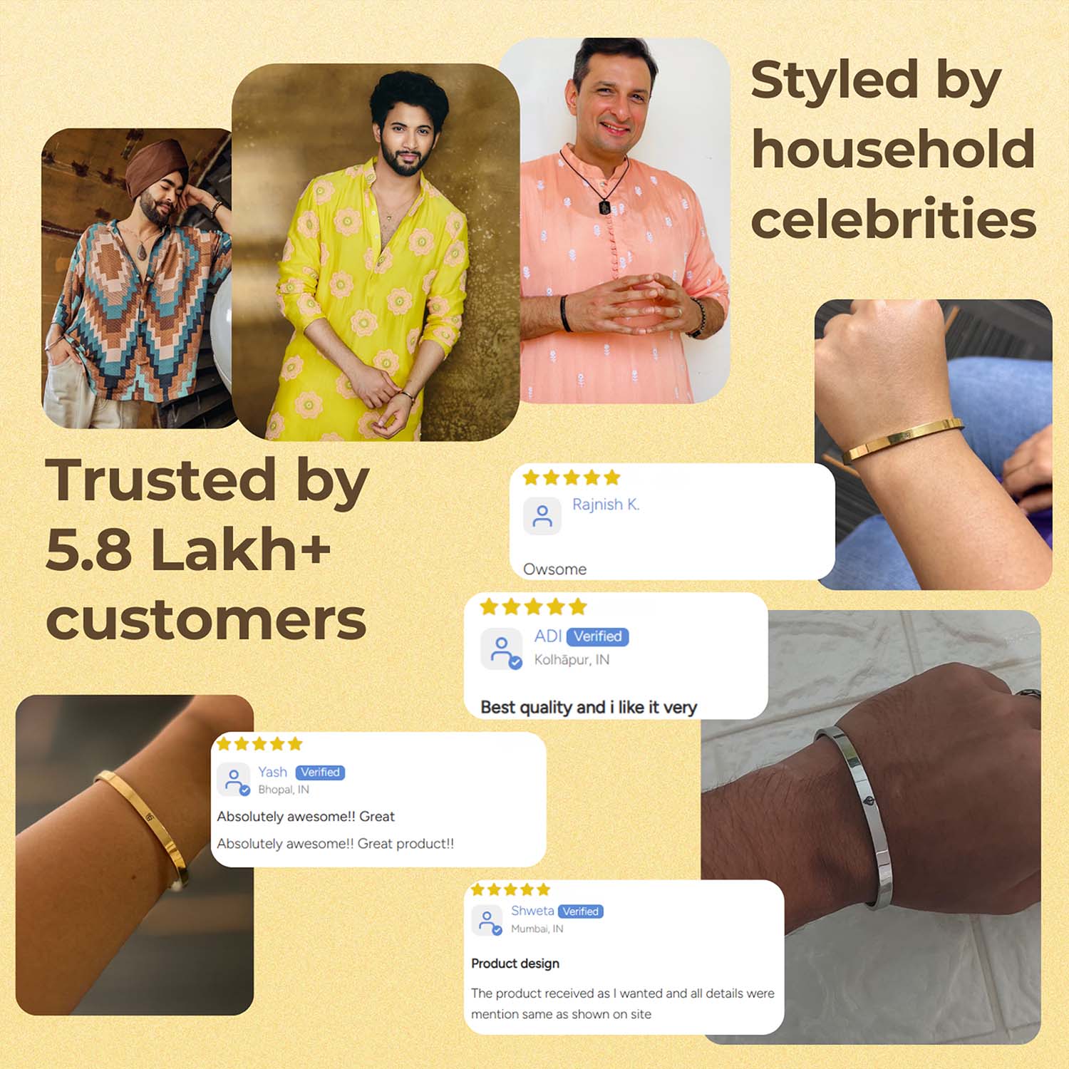 Ik Onkar Gloss Cuff Adjustable Bracelet Gold