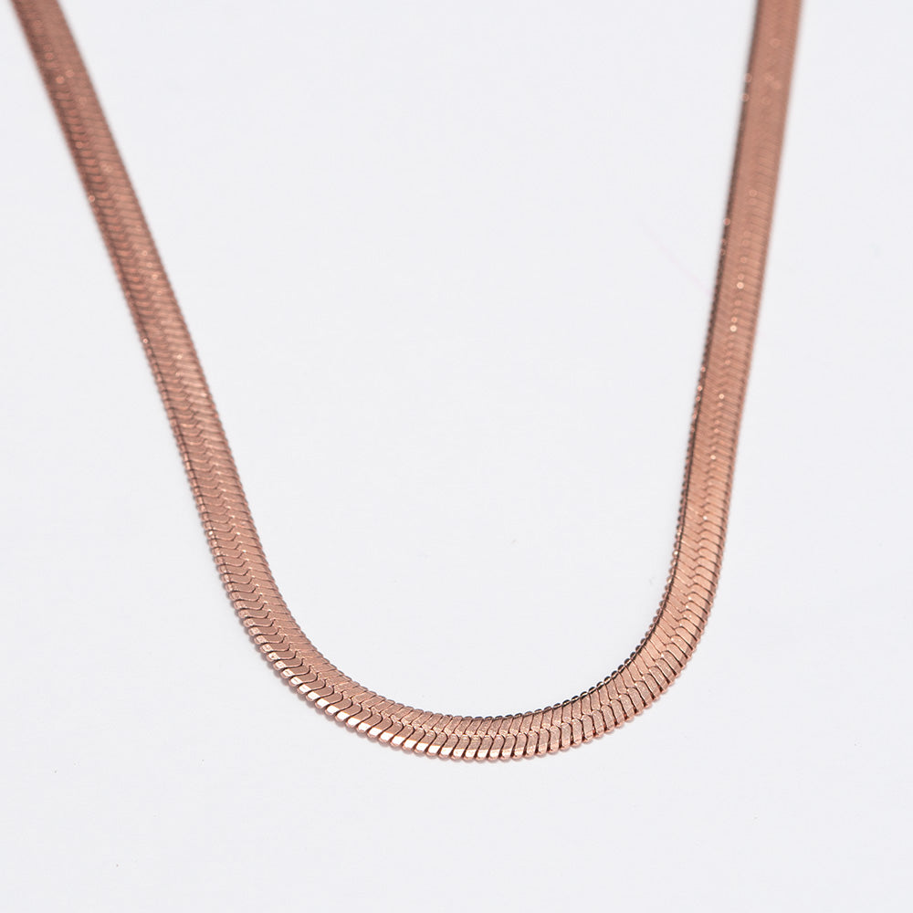 W Premium Jewellery Necklace Snake Chain Rose Gold