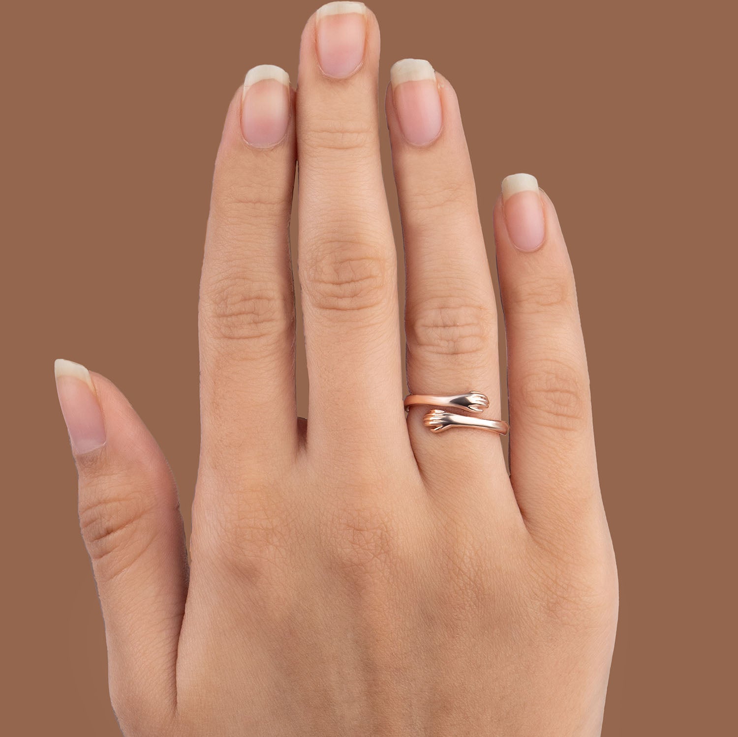 W Premium Jewellery Rings Hug Ring Rose Gold