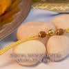 925 Sterling Silver Spiritual Rudraksh Trishul Natural Stone Rakhi