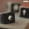 Spiritual Black Hercules Ring Om Yin Yang