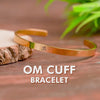 Om Gloss Cuff Adjustable Bracelet Black