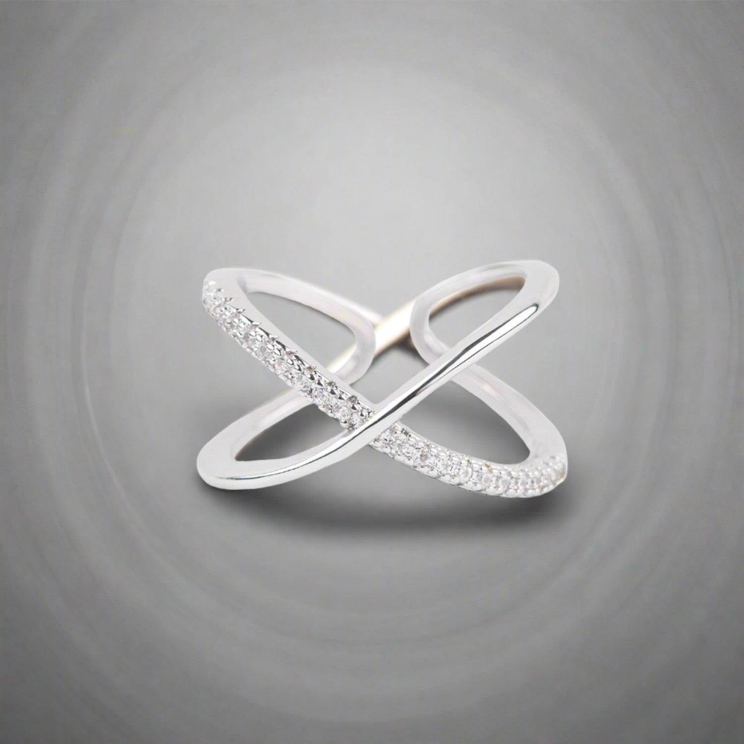 W Premium Jewellery Rings Infinity Diamond Silver